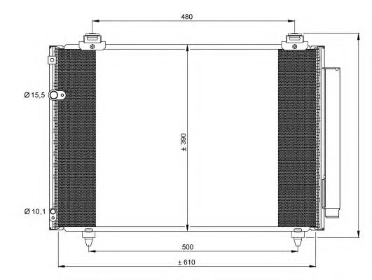 051-016-0009 Abakus radiador de aparelho de ar condicionado