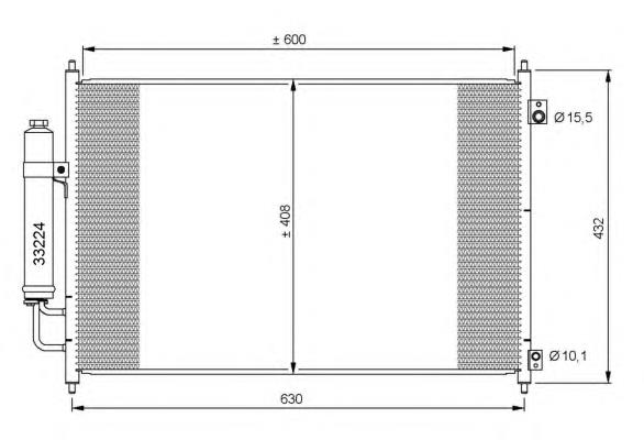 35873 NRF radiador de aparelho de ar condicionado