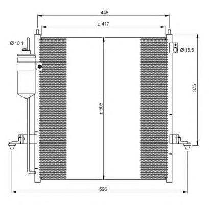 M7812A171 Mitsubishi radiador de aparelho de ar condicionado