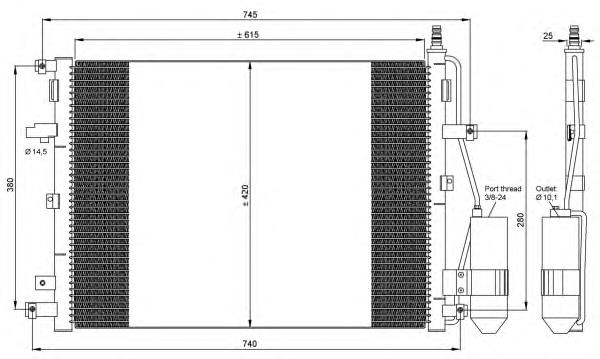 8113021 Frig AIR radiador de aparelho de ar condicionado