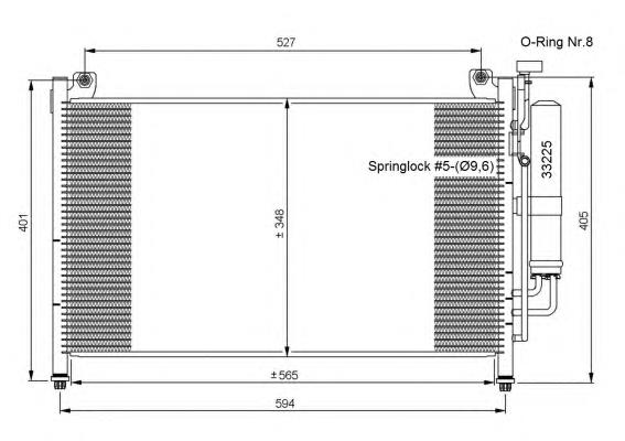 Radiador de aparelho de ar condicionado para Mazda 2 (DE)