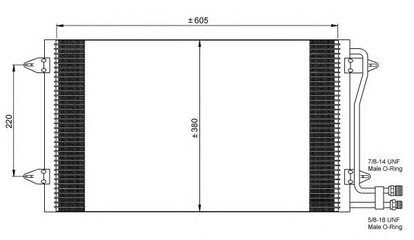 35656 NRF radiador de aparelho de ar condicionado