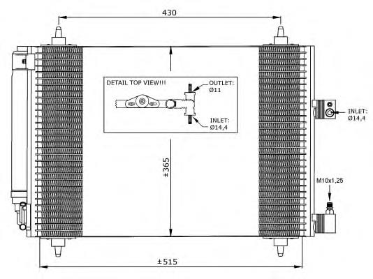 35649 NRF radiador de aparelho de ar condicionado