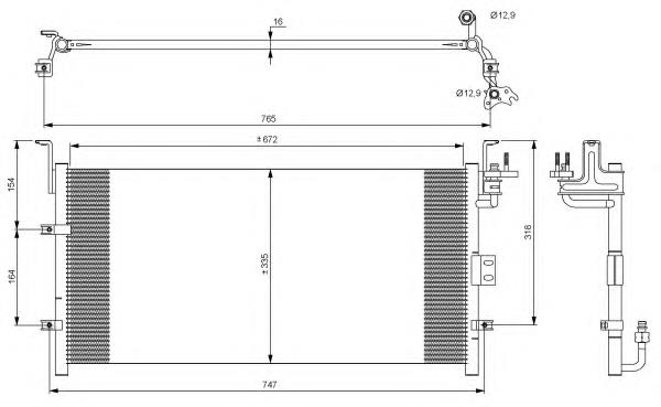 35689 NRF radiador de aparelho de ar condicionado