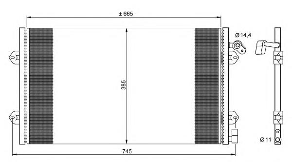 35713 NRF radiador de aparelho de ar condicionado