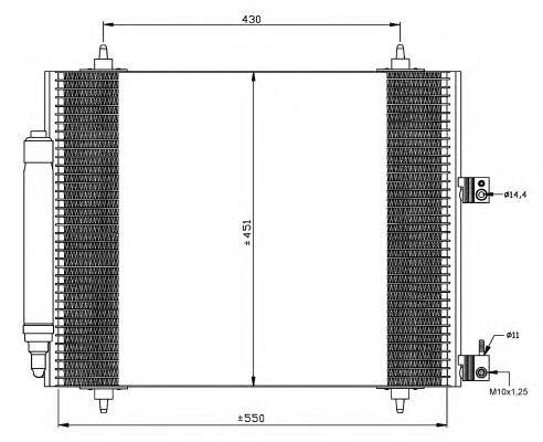 54K432AV AVA radiador de aparelho de ar condicionado