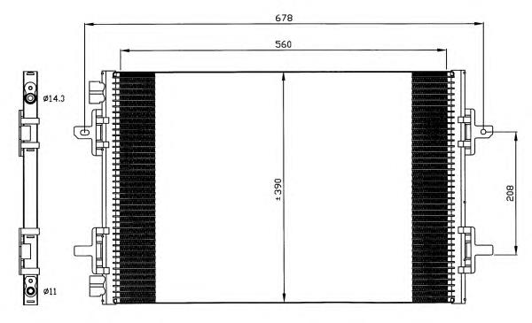 Radiador de aparelho de ar condicionado 35634 NRF