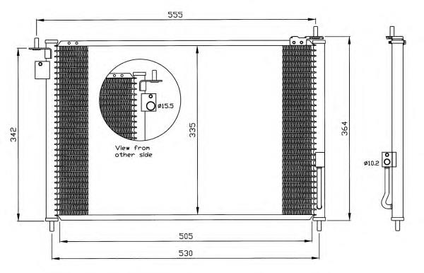 35635 NRF radiador de aparelho de ar condicionado