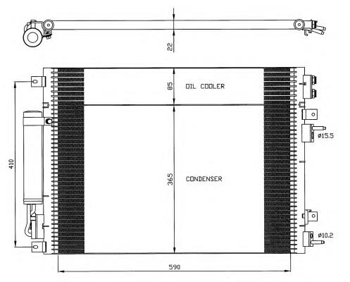 K68050132AA Fiat/Alfa/Lancia radiador de aparelho de ar condicionado