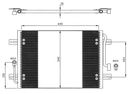 Radiador de aparelho de ar condicionado 35631 NRF