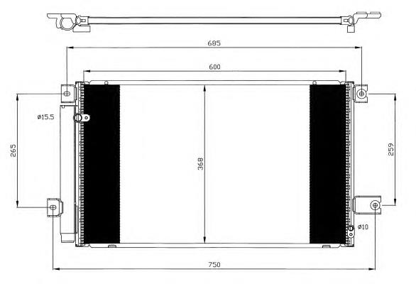 CF20427 Delphi radiador de aparelho de ar condicionado