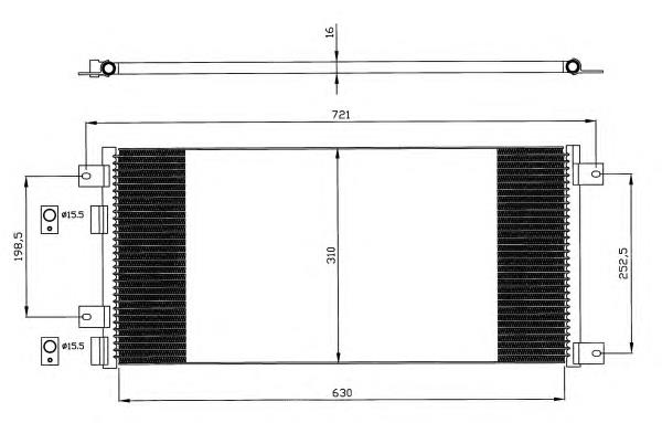 504022601 Iveco radiador de aparelho de ar condicionado