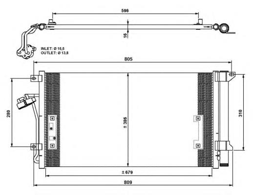 35639 NRF radiador de aparelho de ar condicionado