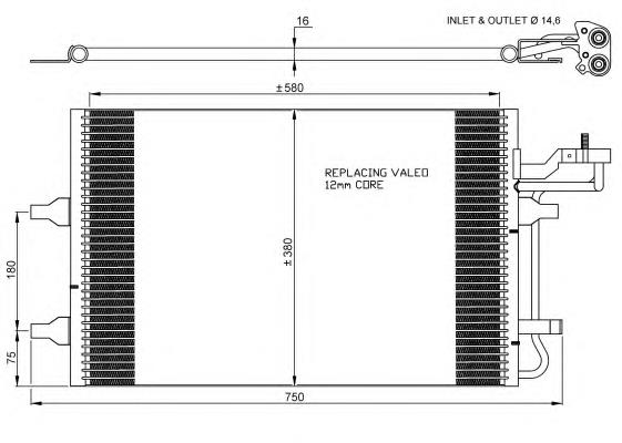 35770 NRF radiador de aparelho de ar condicionado