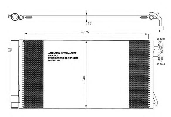 0222553 Kraft radiador de aparelho de ar condicionado