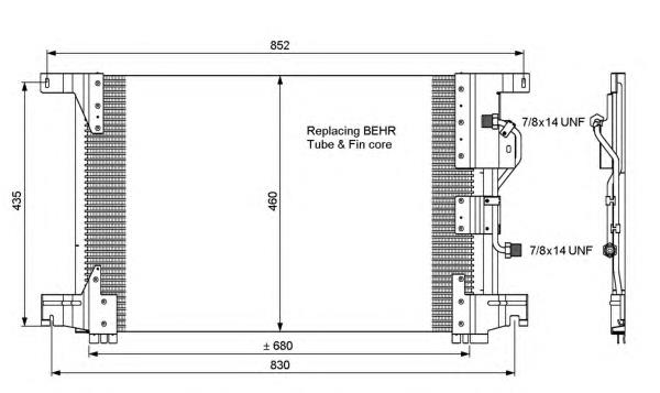 35772 NRF radiador de aparelho de ar condicionado