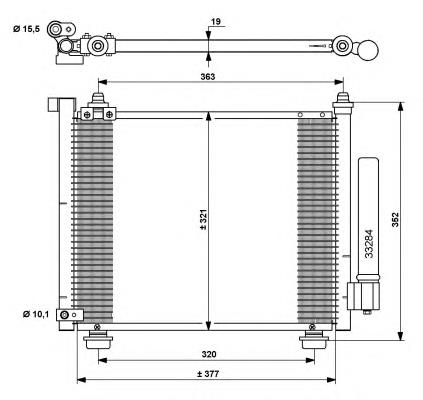 9214335 Opel radiador de aparelho de ar condicionado