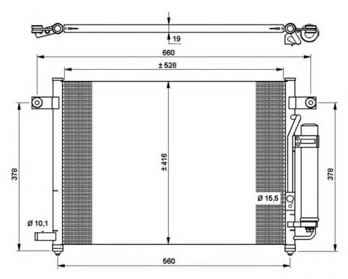 96539632 General Motors radiador de aparelho de ar condicionado