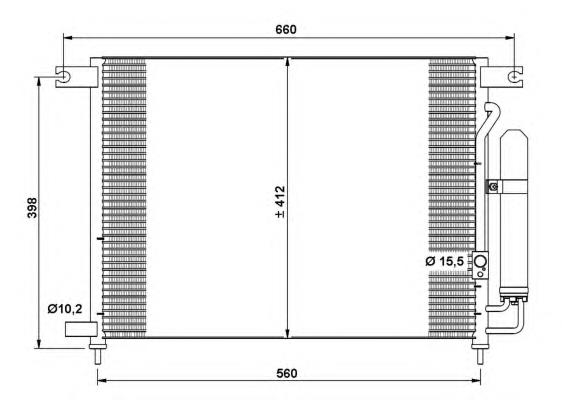 96539634 General Motors radiador de aparelho de ar condicionado