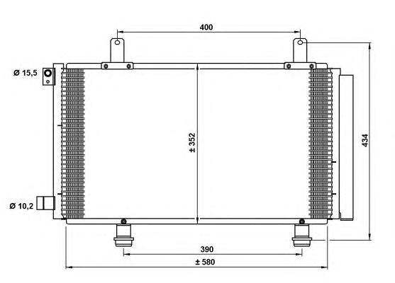 Radiador de aparelho de ar condicionado para Suzuki SX4 (GY)