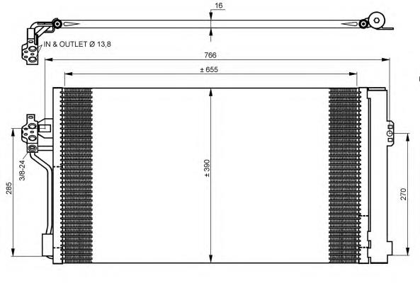 Radiador de aparelho de ar condicionado para Mercedes Vito (639)