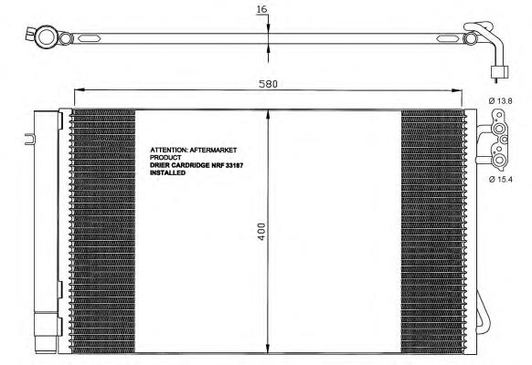 35743 NRF radiador de aparelho de ar condicionado