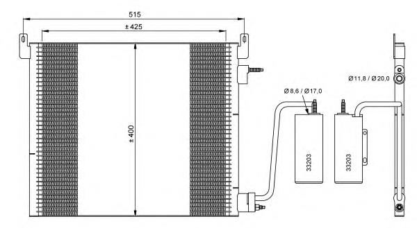 Radiador de aparelho de ar condicionado 35741 NRF