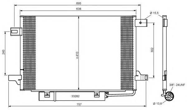 1637844080 Peugeot/Citroen radiador de aparelho de ar condicionado