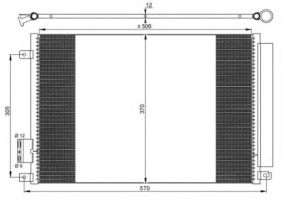 1551184 Ford radiador de aparelho de ar condicionado