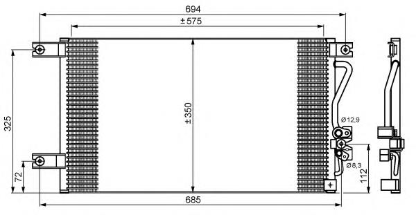 Q172-0091 Q-fix radiador de aparelho de ar condicionado