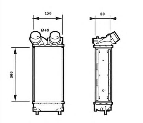 9656503980 VALEO radiador de intercooler