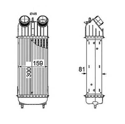 30196 NRF radiador de intercooler
