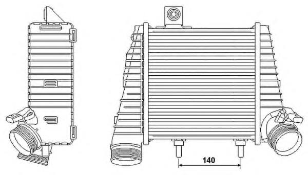 4H0145805H VAG radiador de intercooler