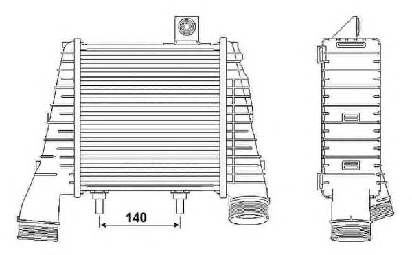 4H0145806J VAG radiador de intercooler