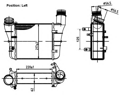 3004333 VAN Wezel radiador de intercooler