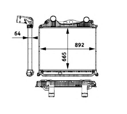 30206 NRF radiador de intercooler