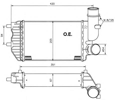 30066 NRF radiador de intercooler