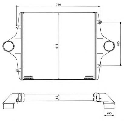 81061300072 MAN radiador de intercooler