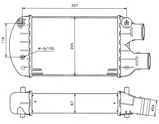 30122 NRF radiador de intercooler