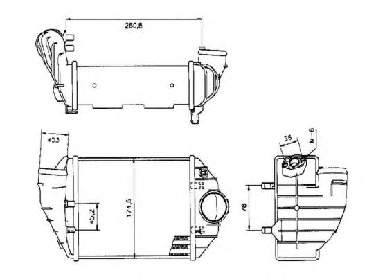 Radiador de intercooler para Audi A4 (8D2)
