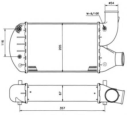 30134 NRF radiador de intercooler