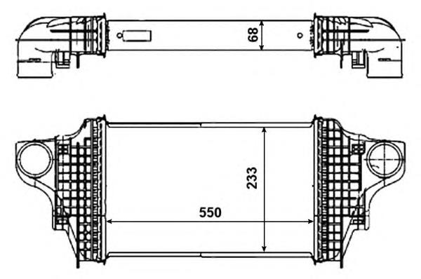 Radiador de intercooler para Mercedes ML/GLE (W164)