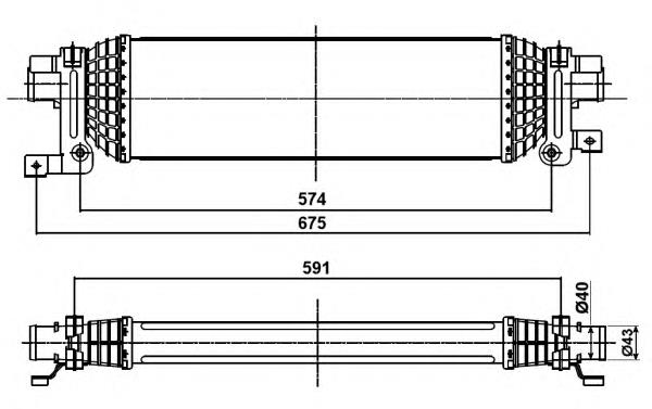 1359245 Ford radiador de intercooler