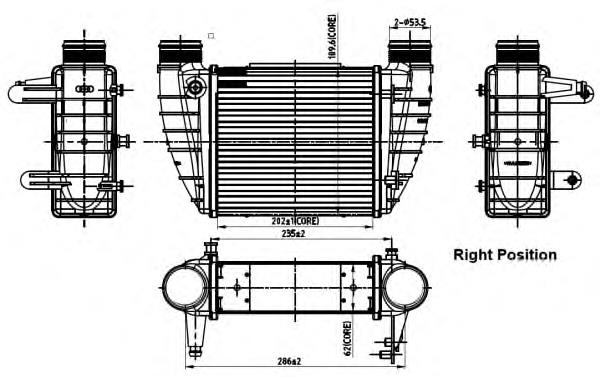 30252 NRF radiador de intercooler