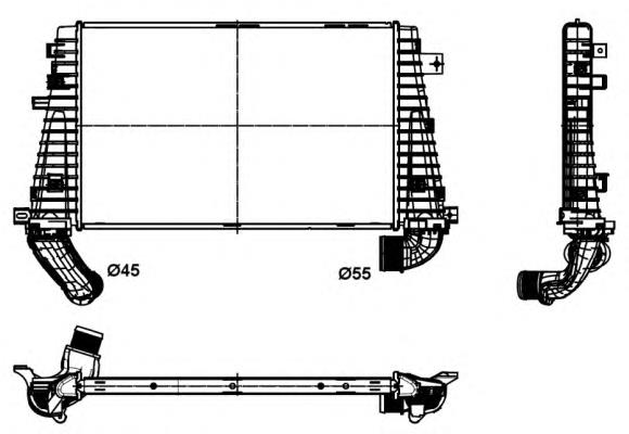 6302082 Opel radiador de intercooler