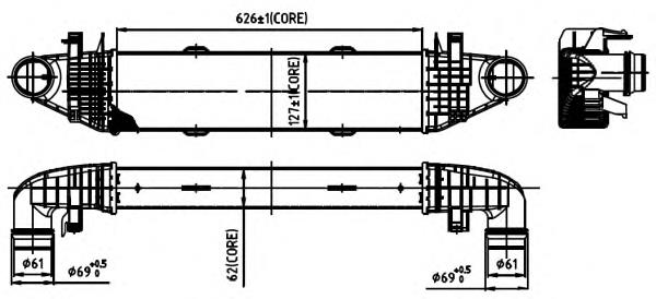 30314 NRF radiador de intercooler