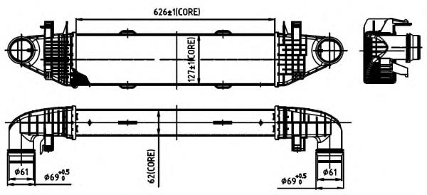 Radiador de intercooler 30314 NRF