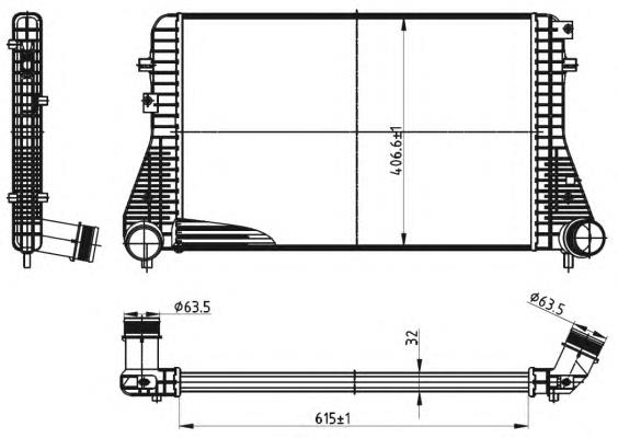 VNA4306 AVA radiador de intercooler