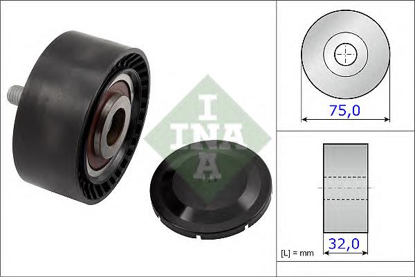 1128761513 BMW rolo parasita da correia de transmissão