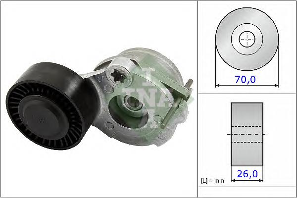 95810236150 Porsche reguladora de tensão da correia de transmissão